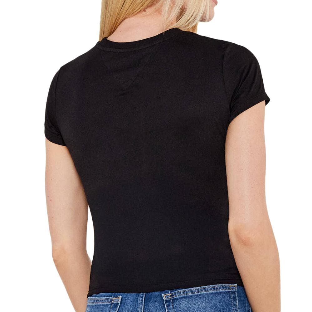T-Shirt Noir Femme Tommy Hilfiger Slim 2