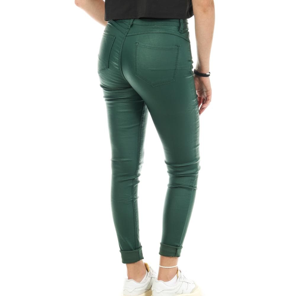Pantalon skinny enduit Vert Foncé Monday Premium 2