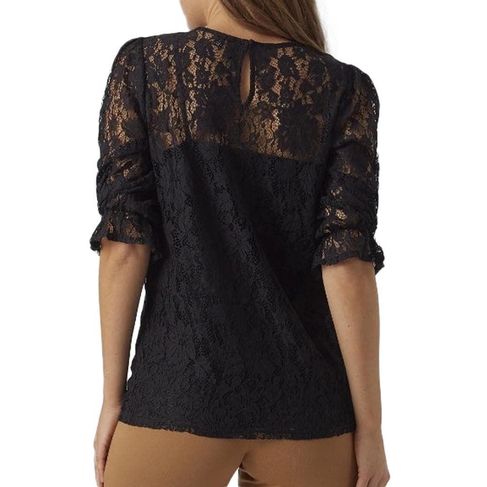 T-Shirt Noir Femme Vero Moda Maternity Lace Top 2