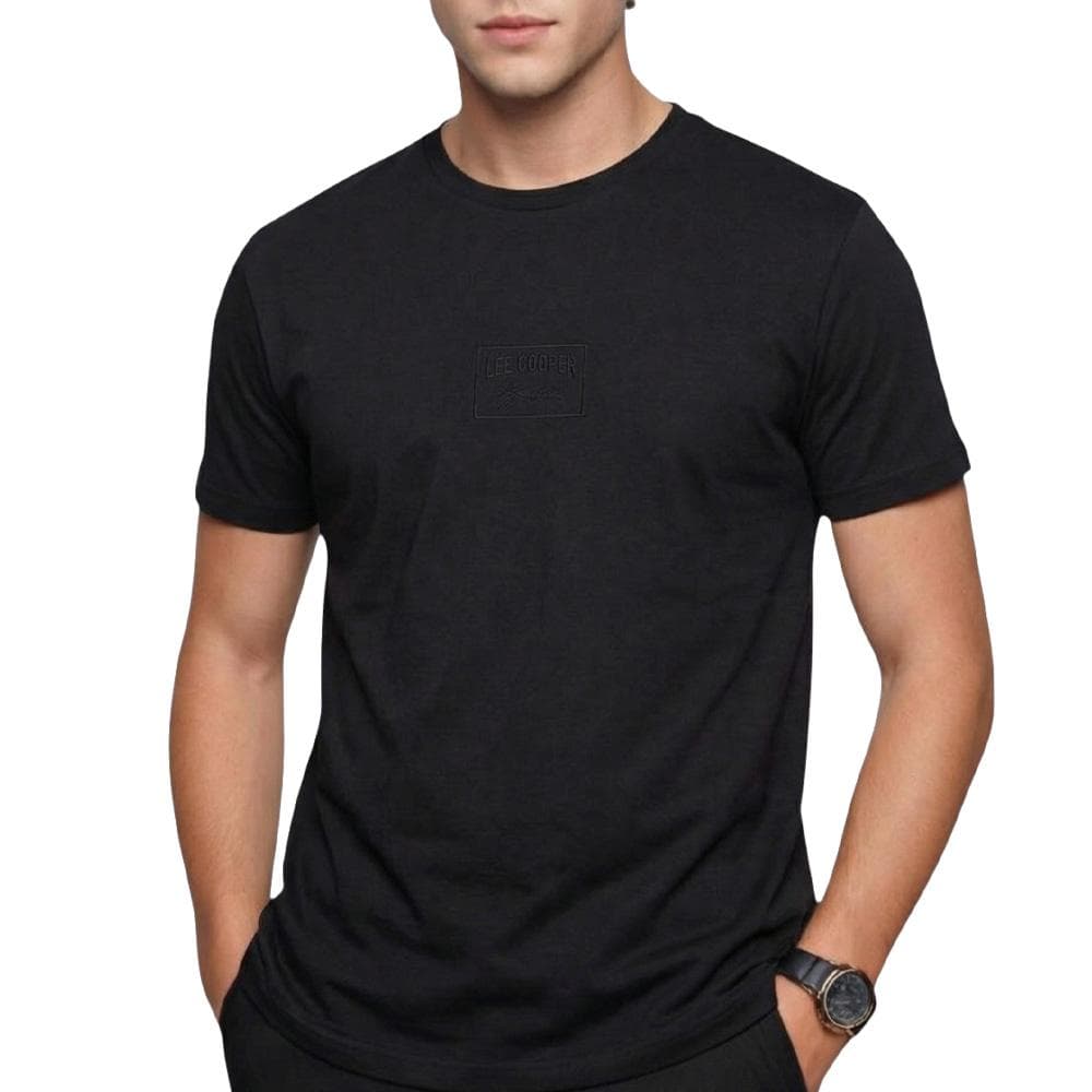 T-Shirt Noir Homme Lee Cooper GLC2051 1