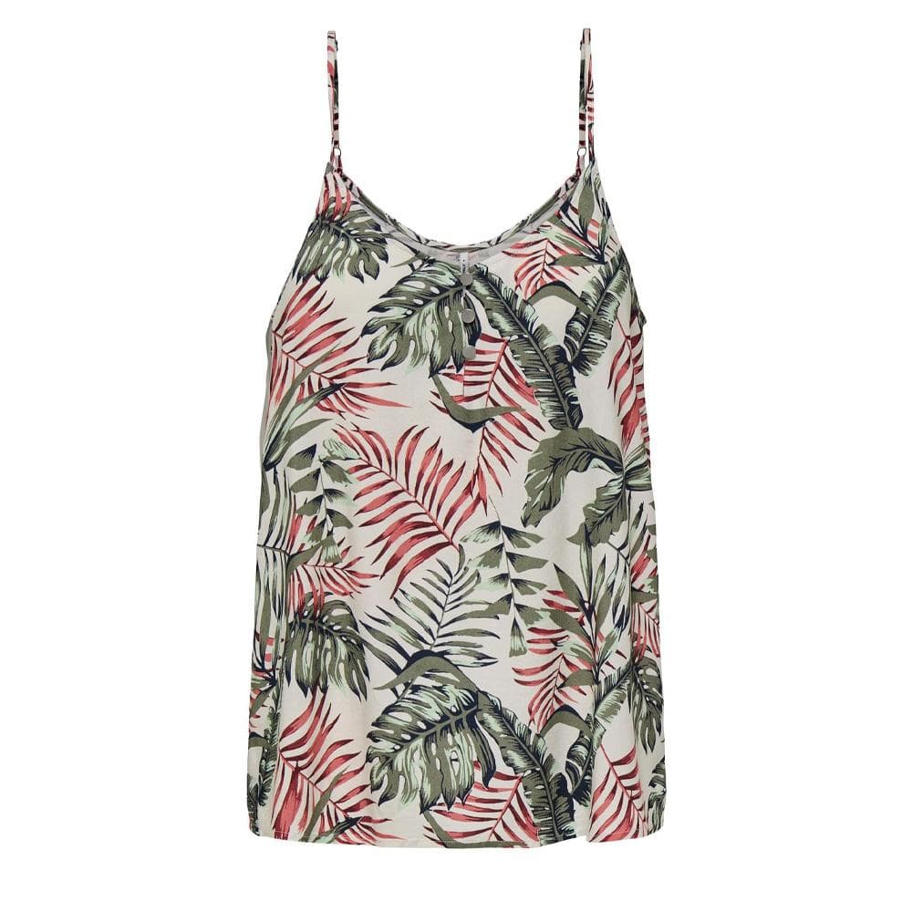 Débardeur Blanc/Vert Femme Only Selina 1
