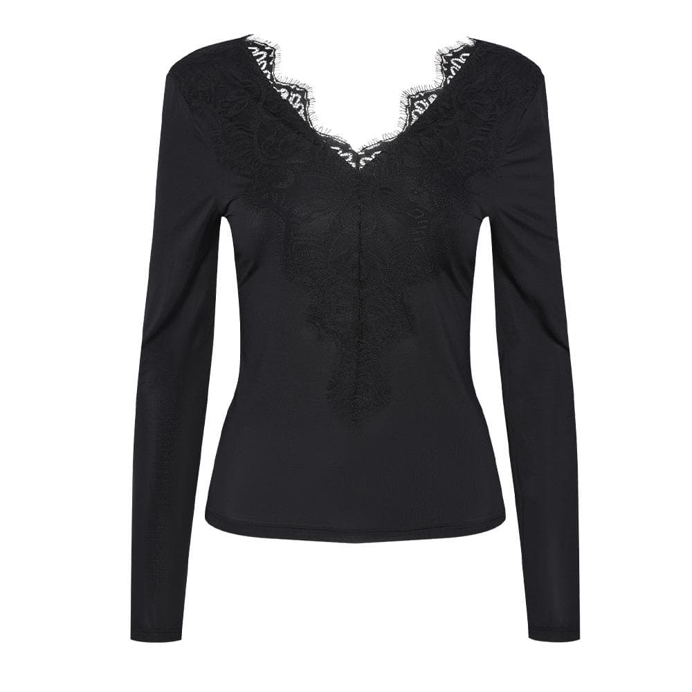 T-Shirt Noir Femme Pieces Pcilu 2