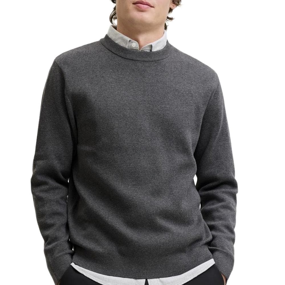 Pull Gris Foncé Homme Jack & Jones Stitch 1