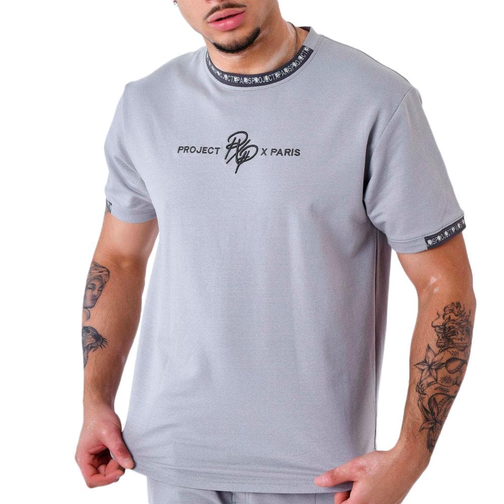 T-Shirt Gris/Blanc Homme Project X Paris 1