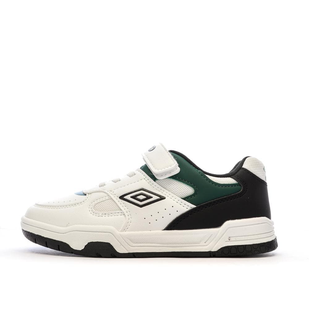 Baskets Blanches/Noires/Vert Garçon Umbro Travys 1