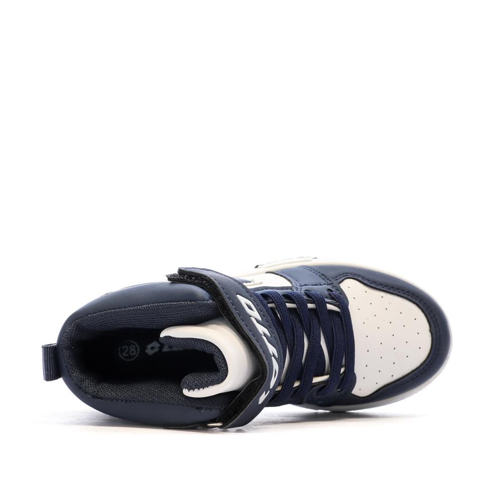 Baskets Blanche/Marine Garçon Lotto Ravenne 4