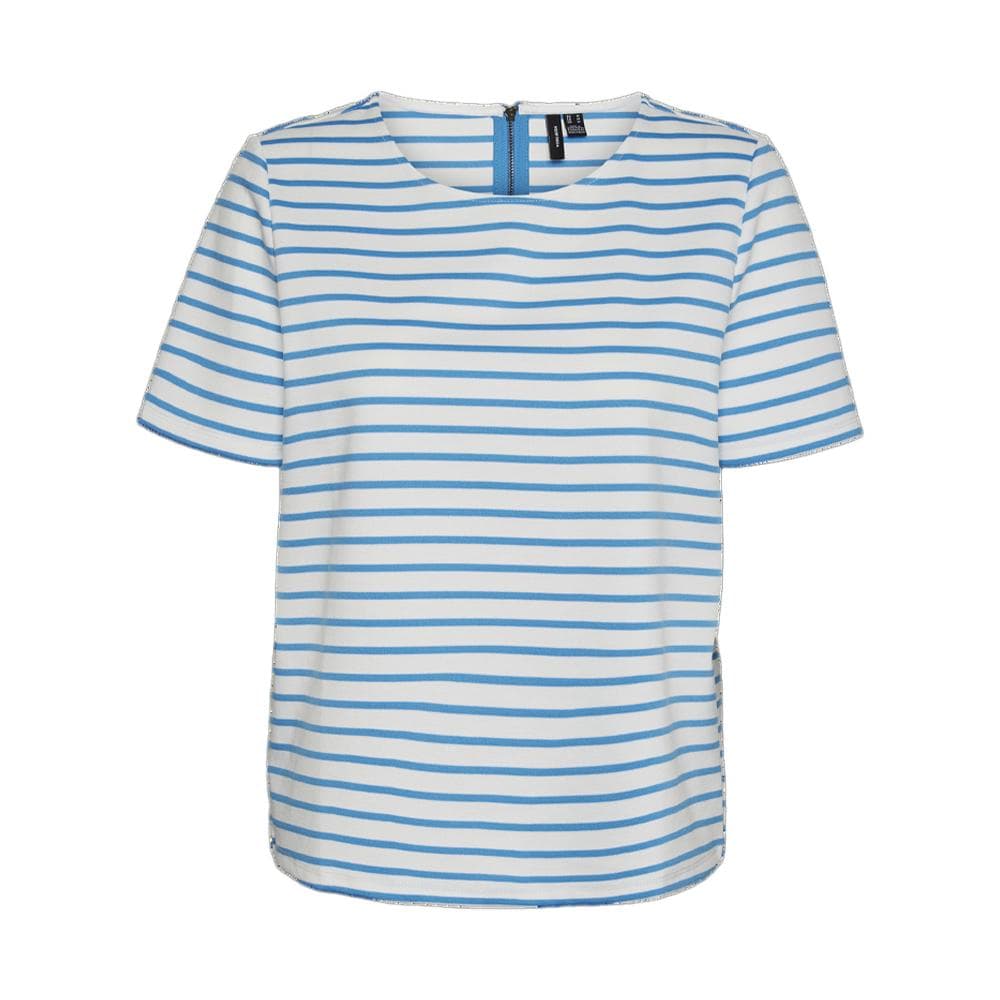 T-Shirt Rayure Blanc/Bleu Femme Vero Moda Snow White 1