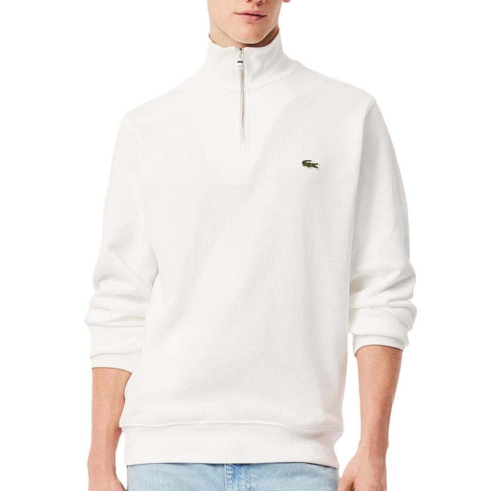 Sweat 1/4 de Zip Blanc Homme Lacoste Regular Fit 1