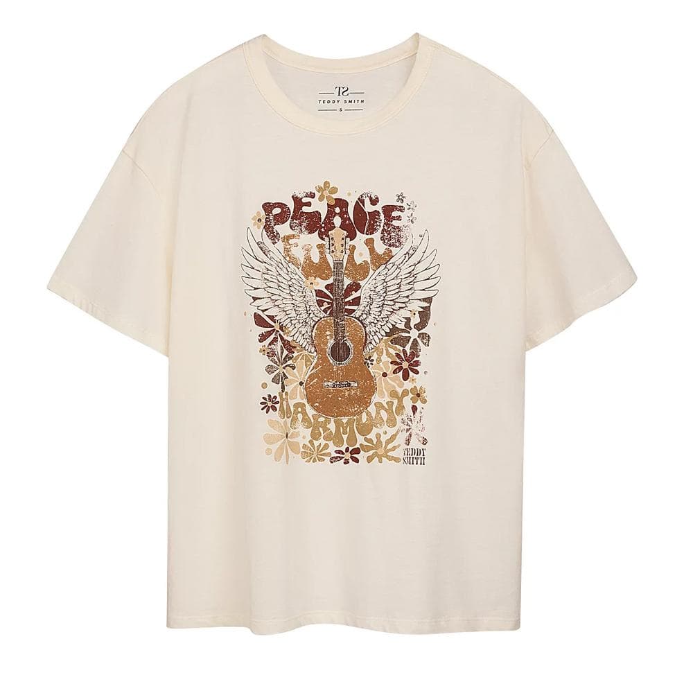 T-shirt Blanc Femme Teddy Smith Harmony 1
