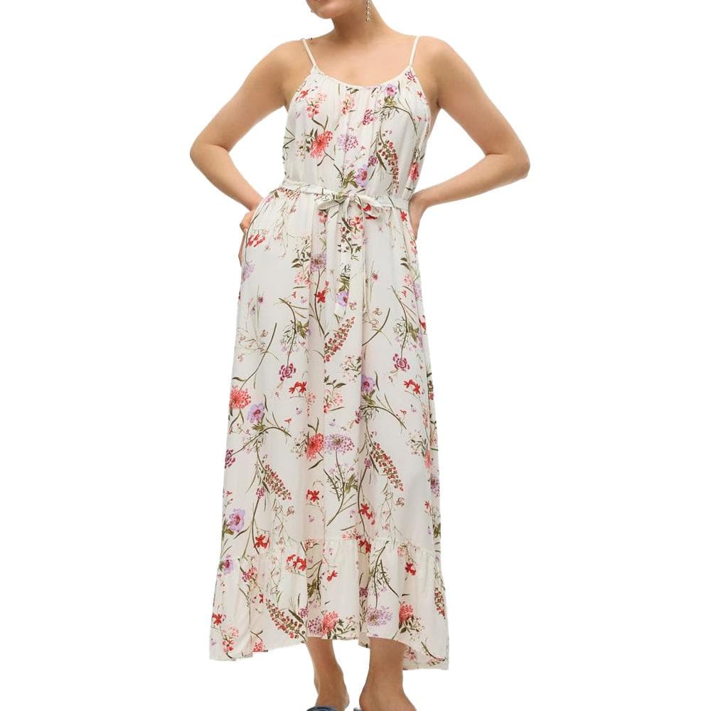 Robe Beige/Rouge/Vert Femme Vero Moda Easy 1