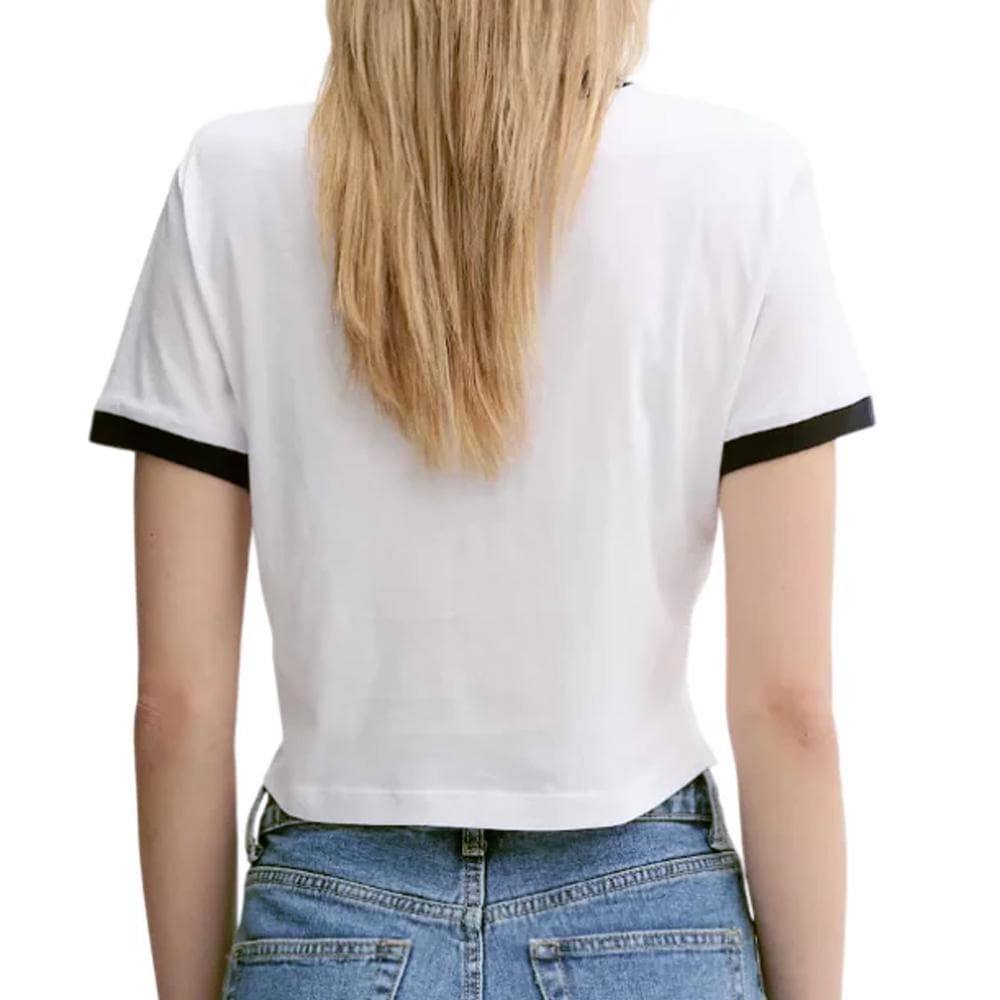 T-Shirt Blanc Femme Calvin Klein Jeans Drapey Jersey 2