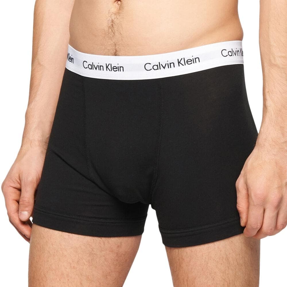 X3 Boxers Noir/Blanc Homme Calvin Klein Jeans Trunk 3p 2