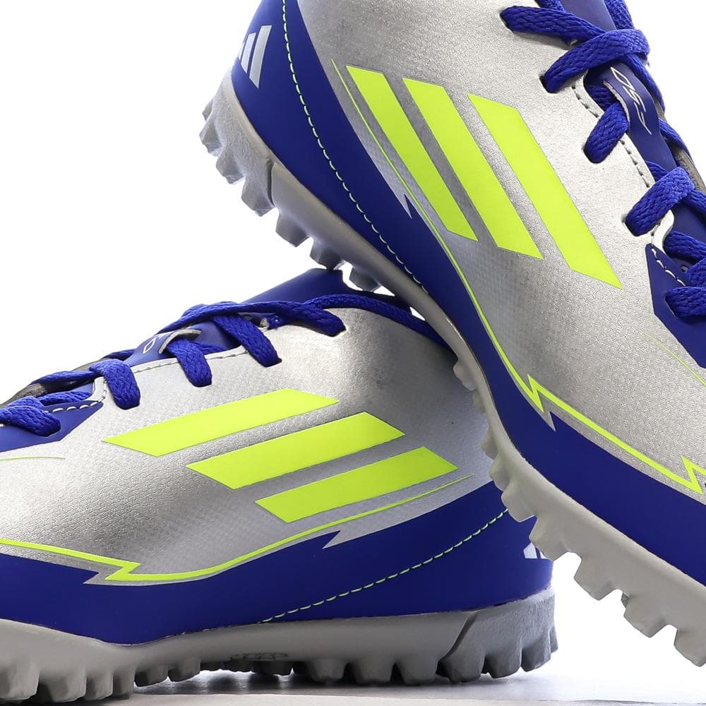 Chaussures de Foot Gris/Bleu Junior Adidas F50 Club TF J Messi 7