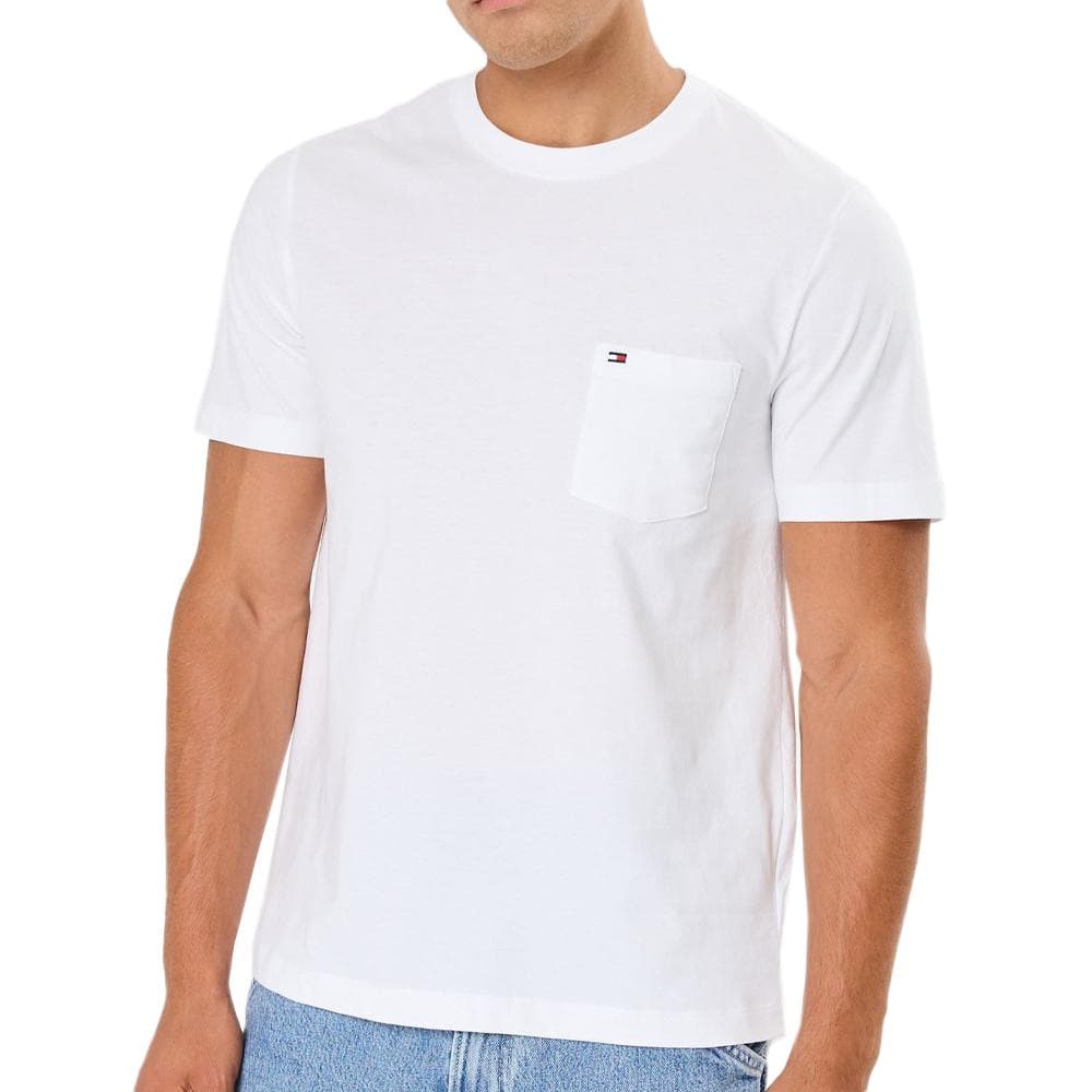 T-shirt Blanc Homme Tommy Hilfiger Pocket 1