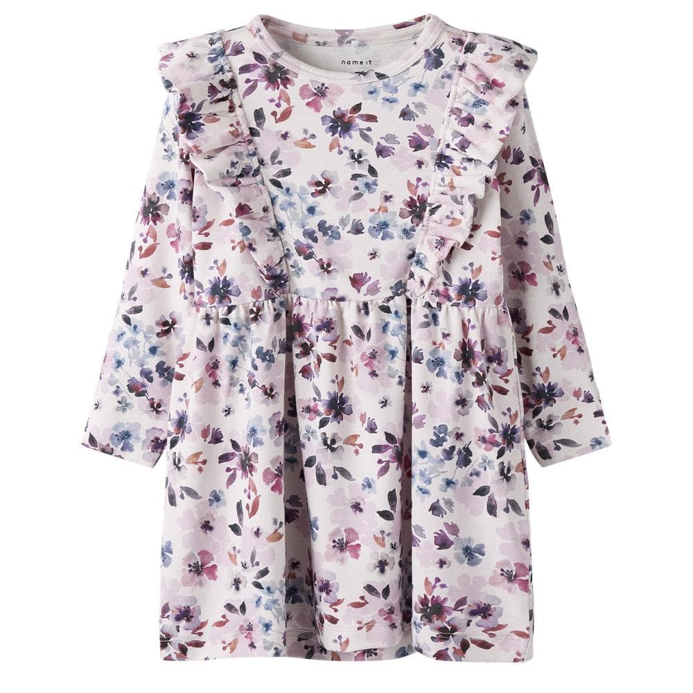Robe Fleuris Rose/Blanc Fille Name it Fkayla 1