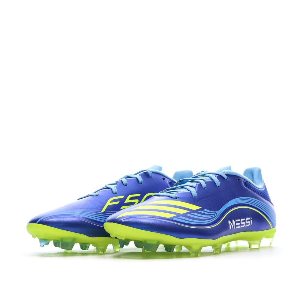 Chaussures de Foot Bleu/Jaune Adidas F50 Messi League FG/MG 6