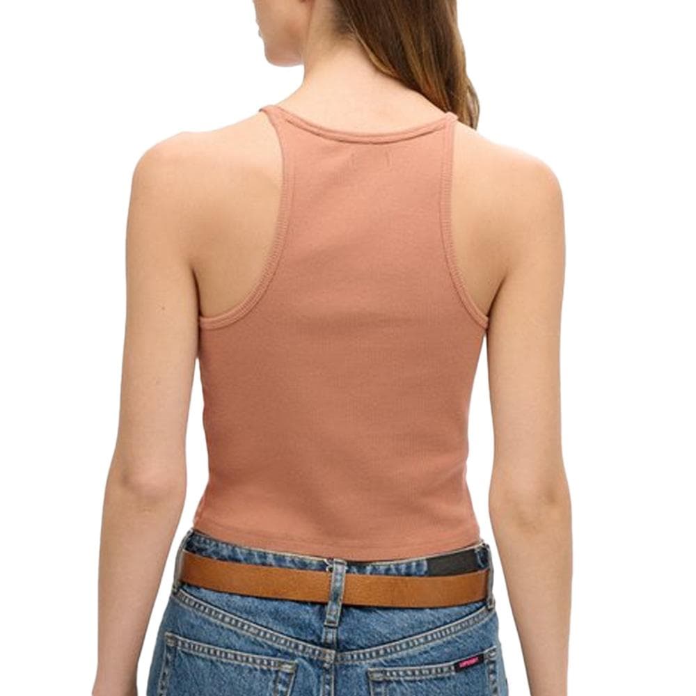 Débardeur Marron Femme Superdry Essential Logo Racer 2