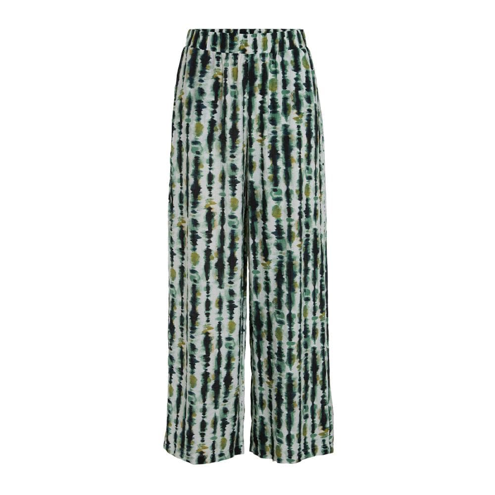 Pantalons fluide Blanc/Vert Femme Vila Vibavina Nipi 1