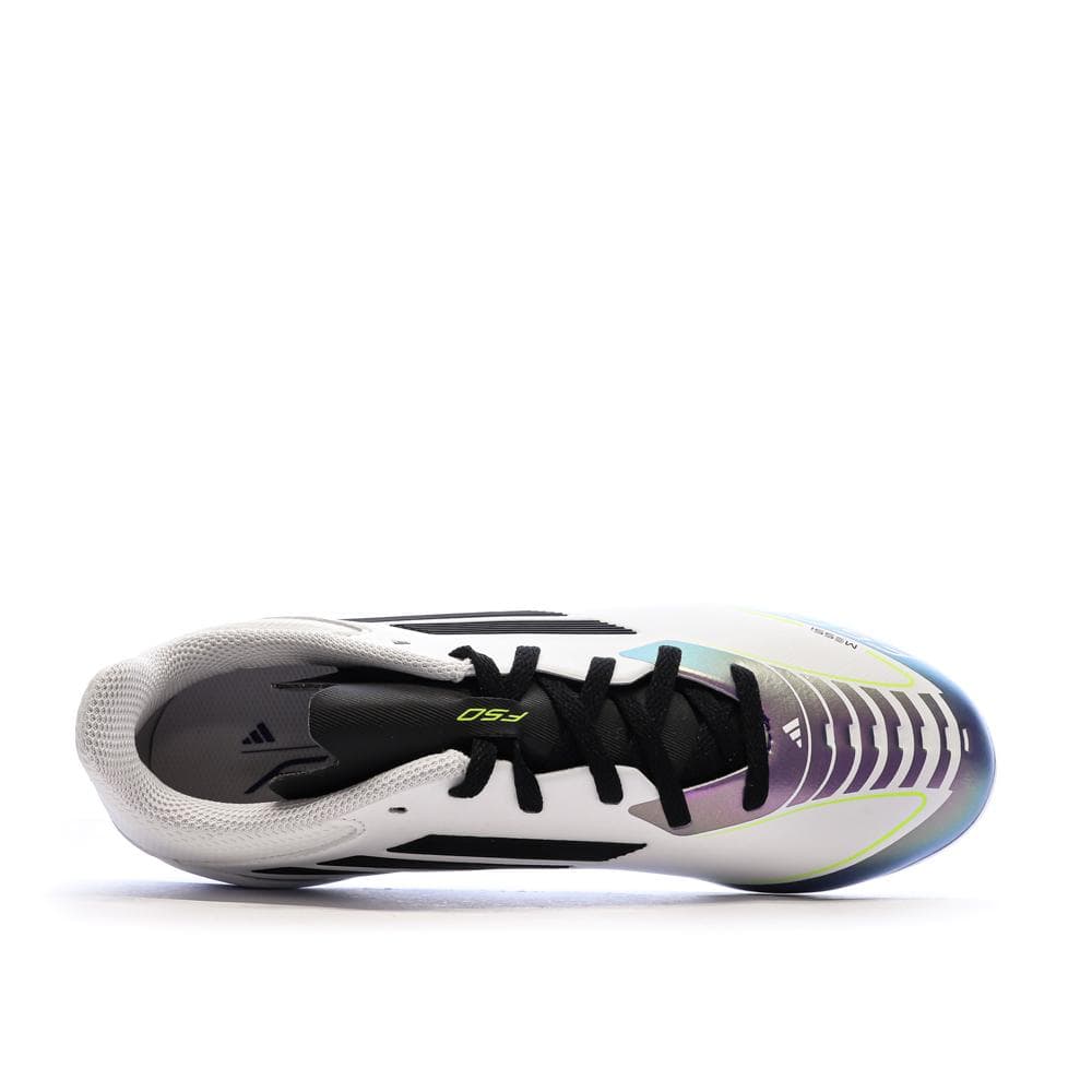 Chaussures de football Blanc/Noir/Violet Garçon Adidas F50 League Messi 4