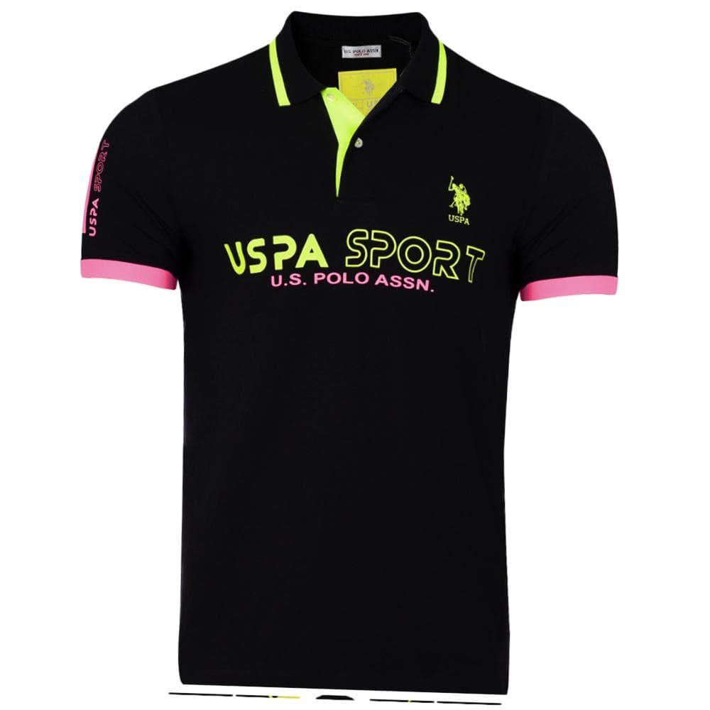 Polo Noir Homme US Polo ASSN RAMS 1