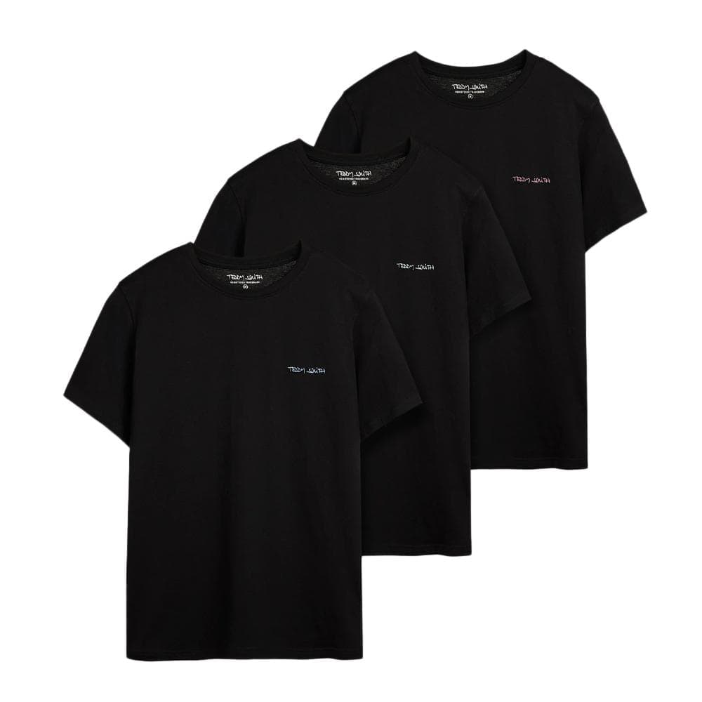 Lot de 3 T-shirts Noirs Homme Teddy Smith Cascade 1