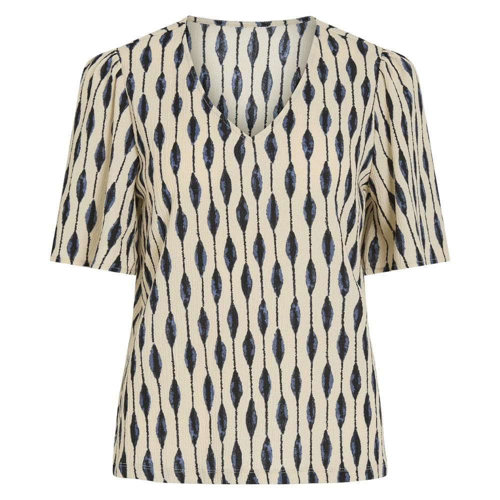 Top Beige/Bleu Femme Vila Viadda 1