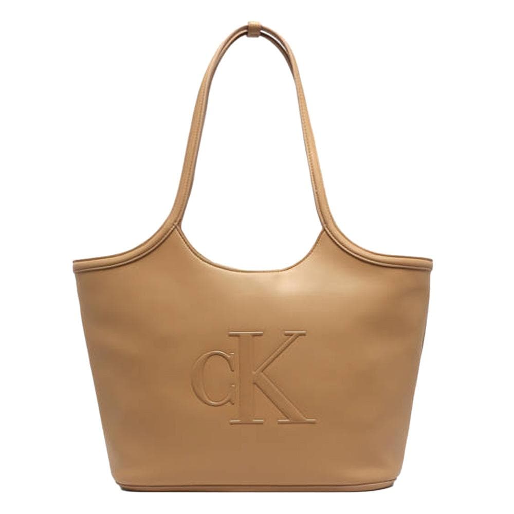 Sac à Main Camel Femme Calvin Klein Jeans Bold Ck Shopper 1