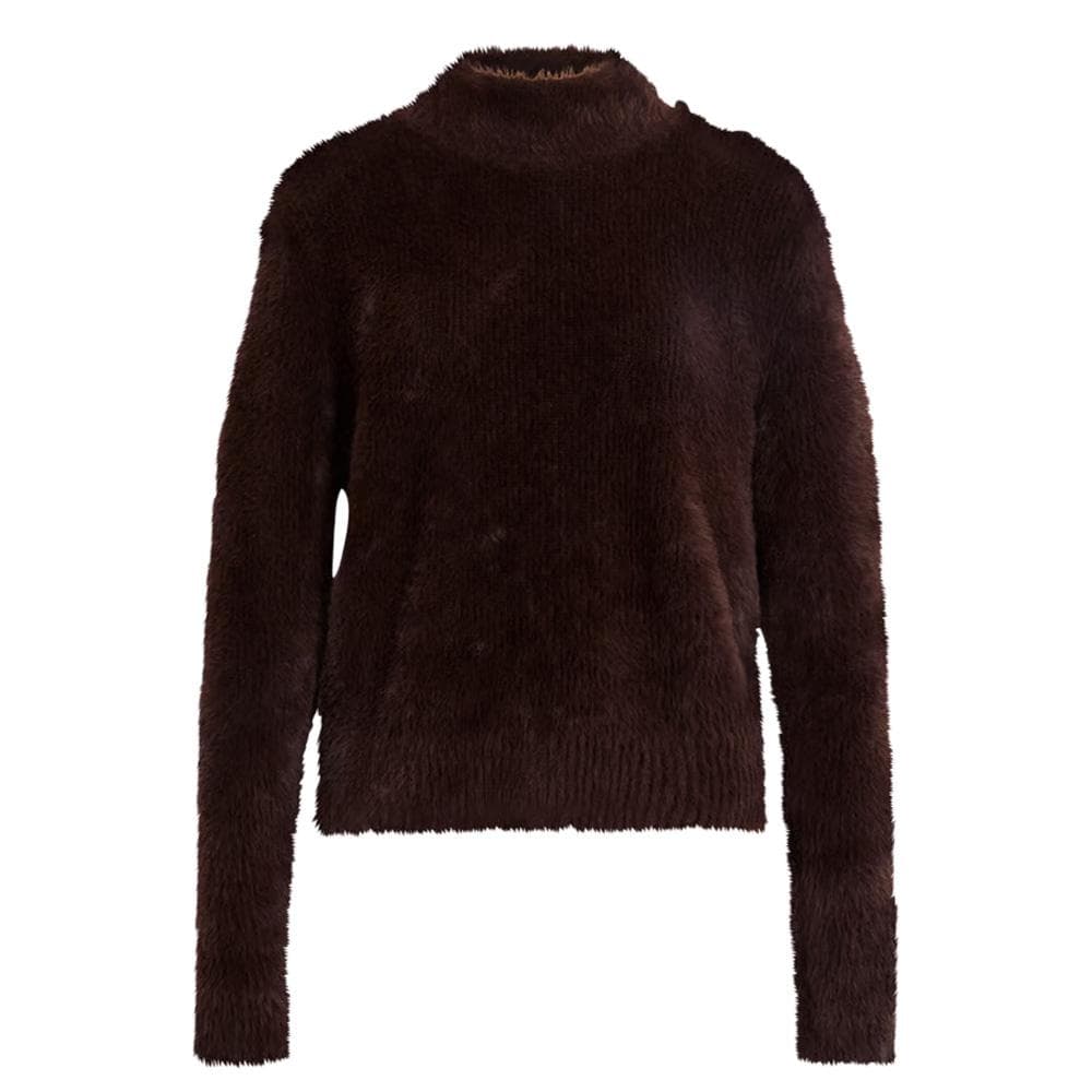 Pull Marron Femme Morgan Duveteuse 3