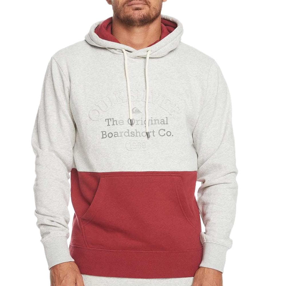 Sweat Gris/Rouge Homme Quiksilver Emboss 1
