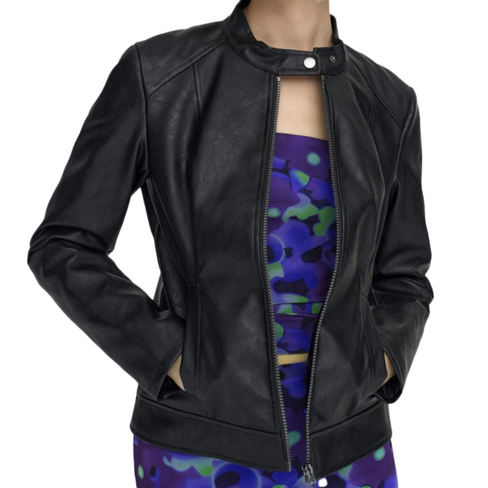 Veste Simili Cuir Noire Femme JDY Emily 1