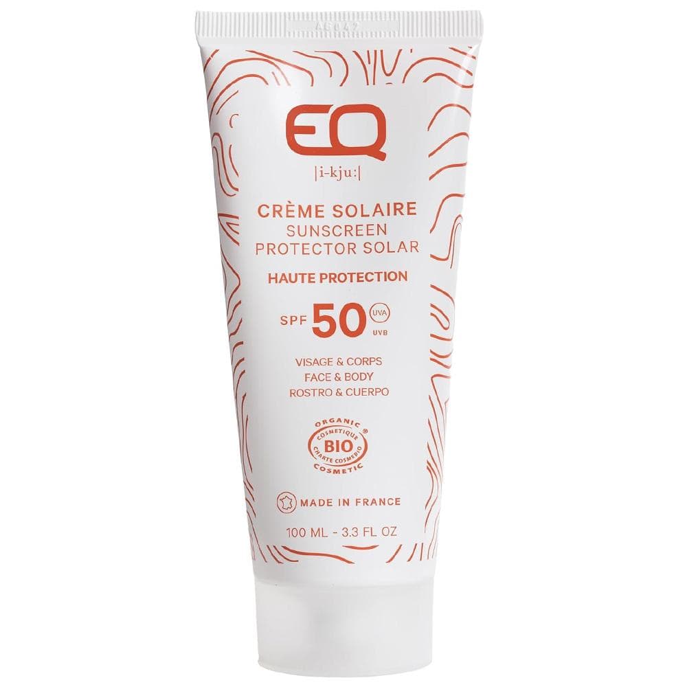 Crème Solaire Bio EQ SPF 50 Haute Protection Visage & Corps Éco-Responsable 1