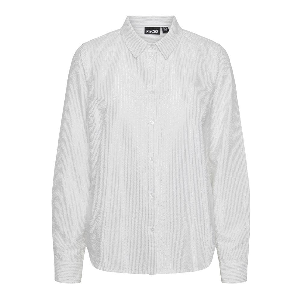 Chemise Blanche/Argenté Femme Pieces Cirene 1