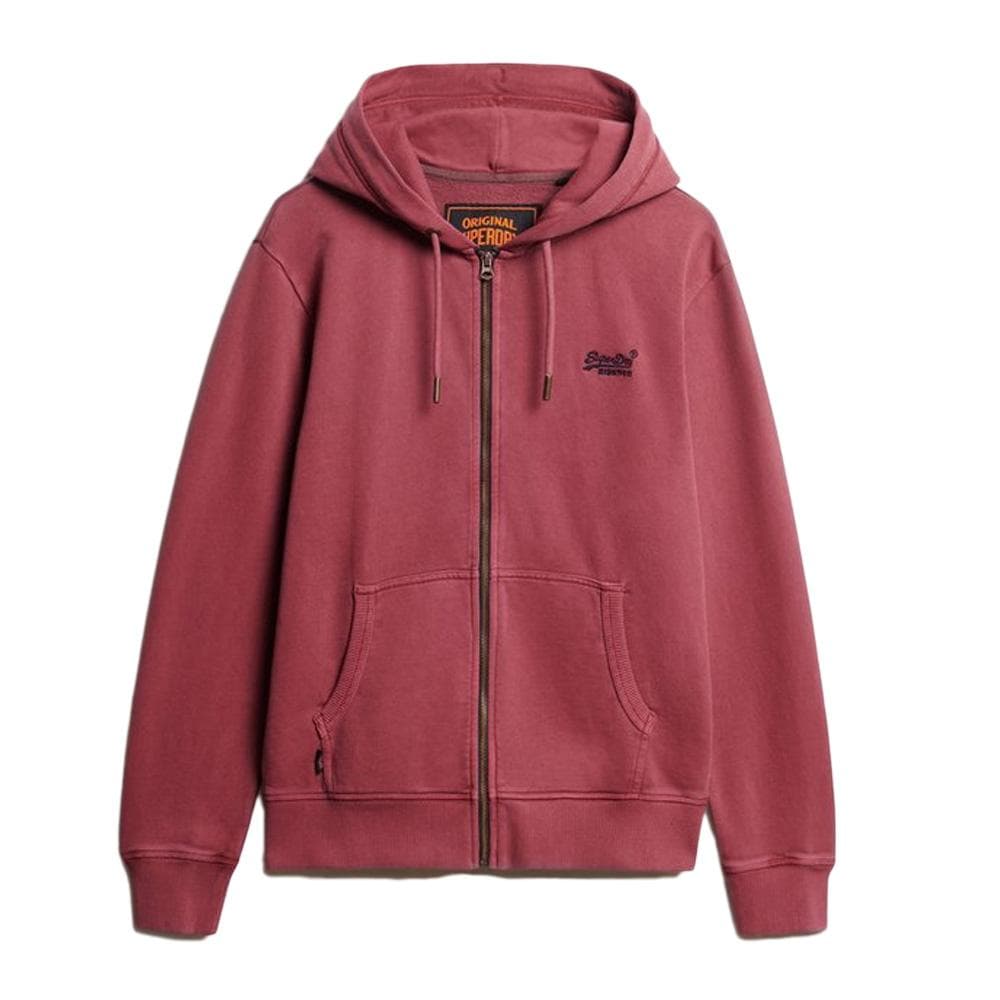 Sweat Zippé Bordeaux Homme Superdry Essential Washed Ziphood 3
