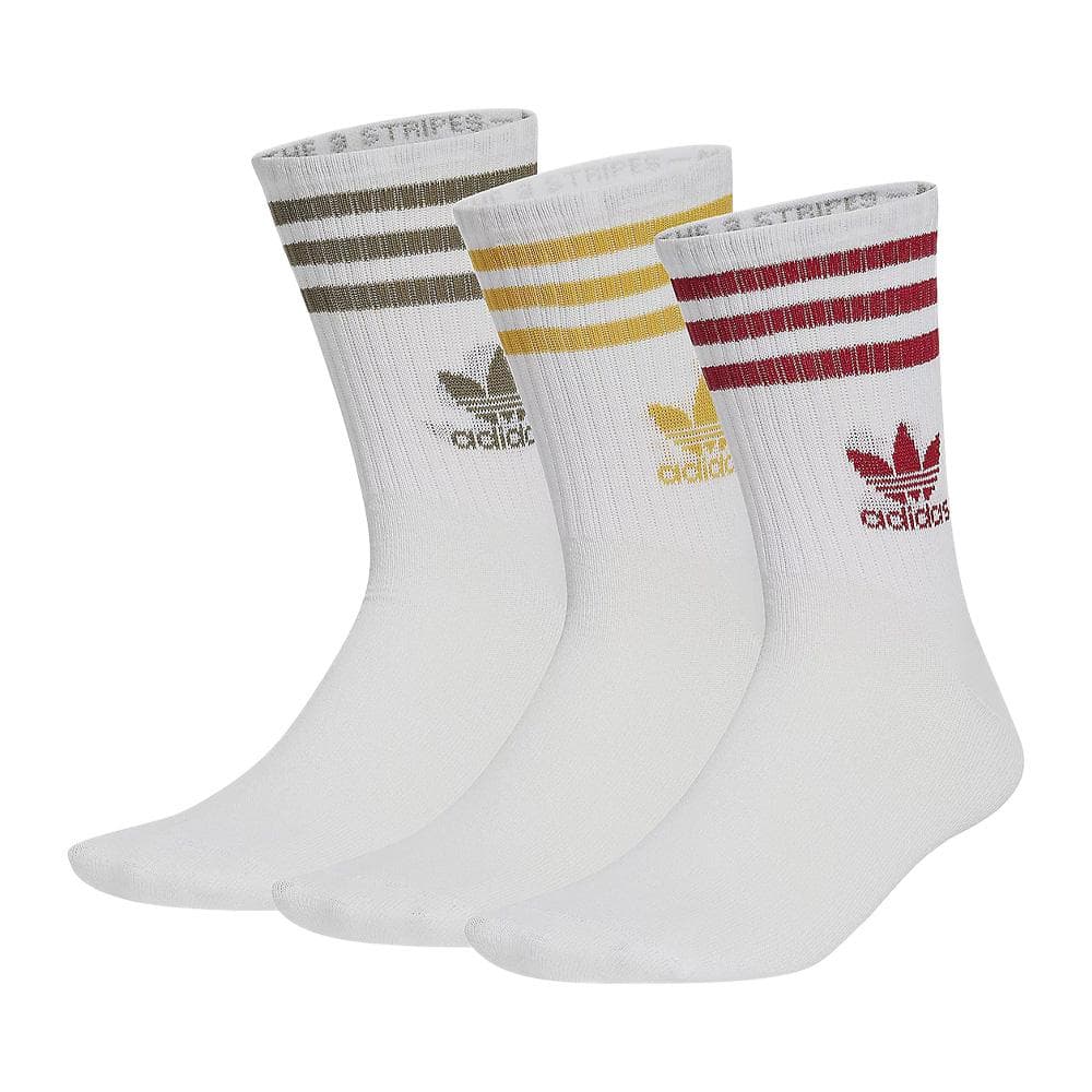 X3 Paires de Chaussettes Blanches Mixte Adidas Crew Sock 1