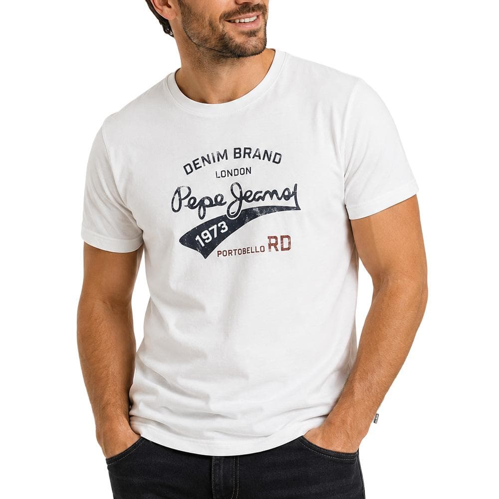 T-Shirt Blanc Homme Pepe jeans Nd 1