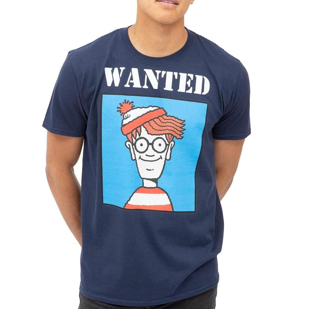 T-Shirt Marine Homme Wheres Wally Wanted 1