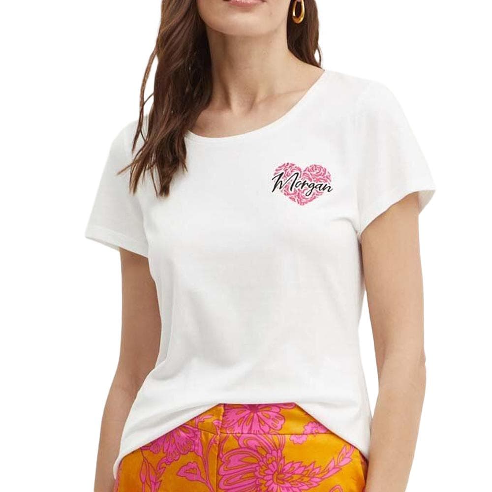 T-shirt Blanc Femme Morgan 241 DROD 1