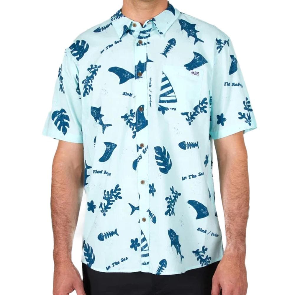 Chemisette Manches Courtes Bleu Homme Salty Crew Twisted Tides 1