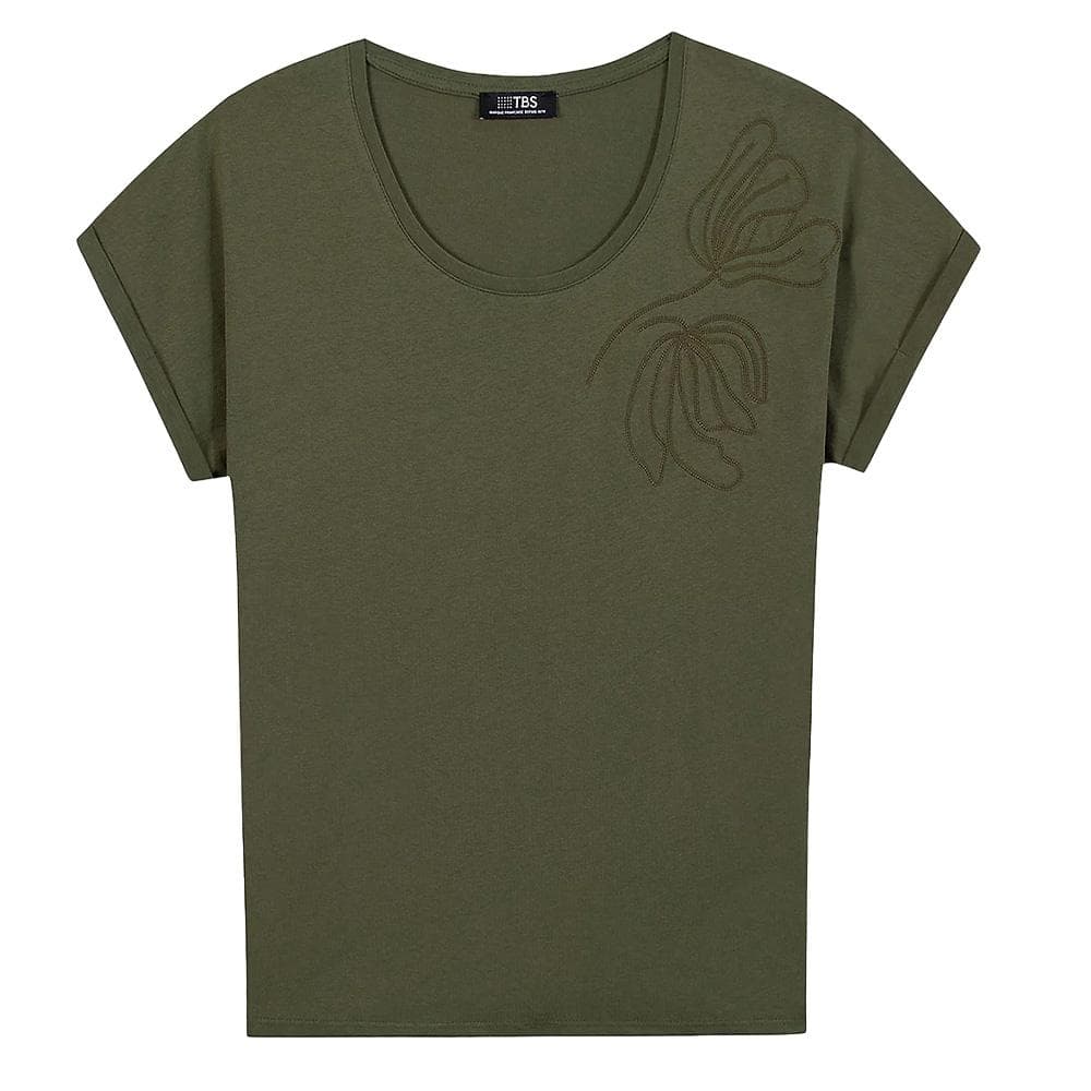 T-Shirt Kaki Femme TBS ZILDOTEE 1