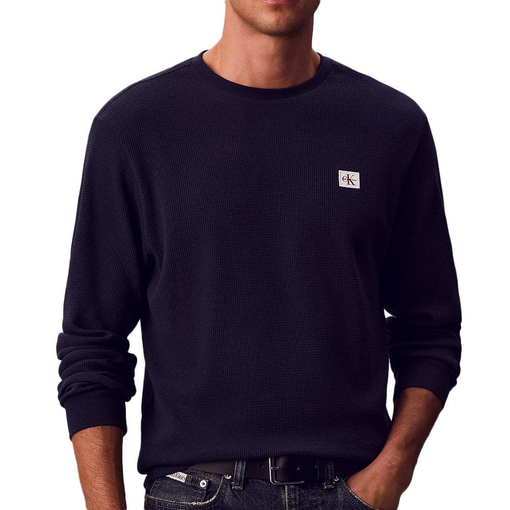 Sweat Marine Homme Calvin Klein Jeans Waffle Badges 1