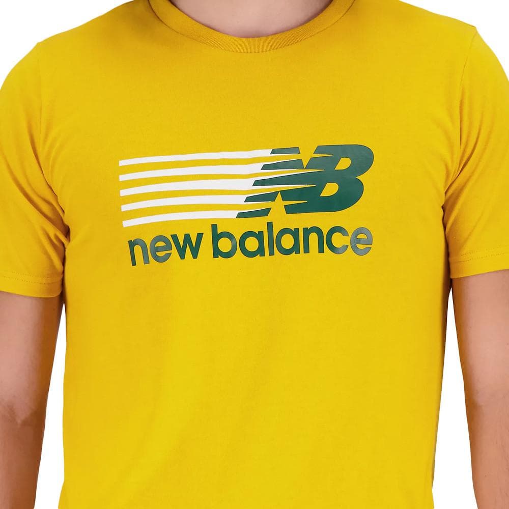 T-shirt Jaune Homme New Balance Core 3