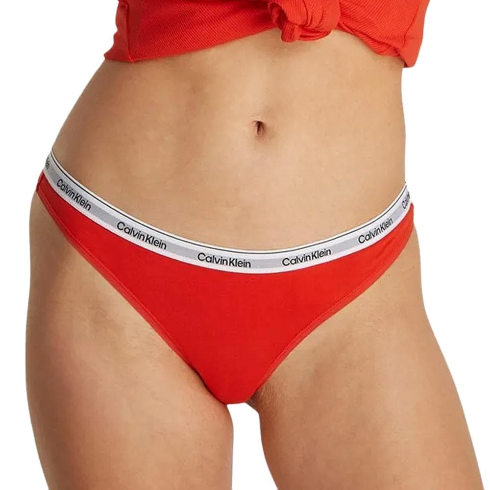 Lot de 5 Strings Noir/Gris/Bleu Femme Calvin Klein Jeans Thong 2