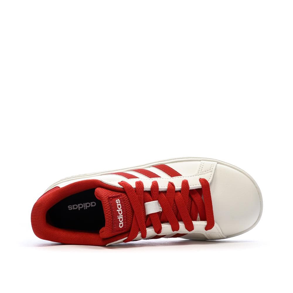 Baskets Ecru/Rouge Garçon Adidas Grand Court 2.0 4