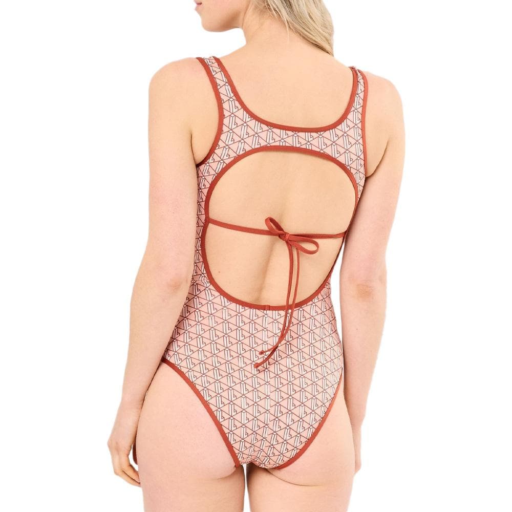 Maillot de bain 1 pièce Terracotta Femme Lacoste Printed 2