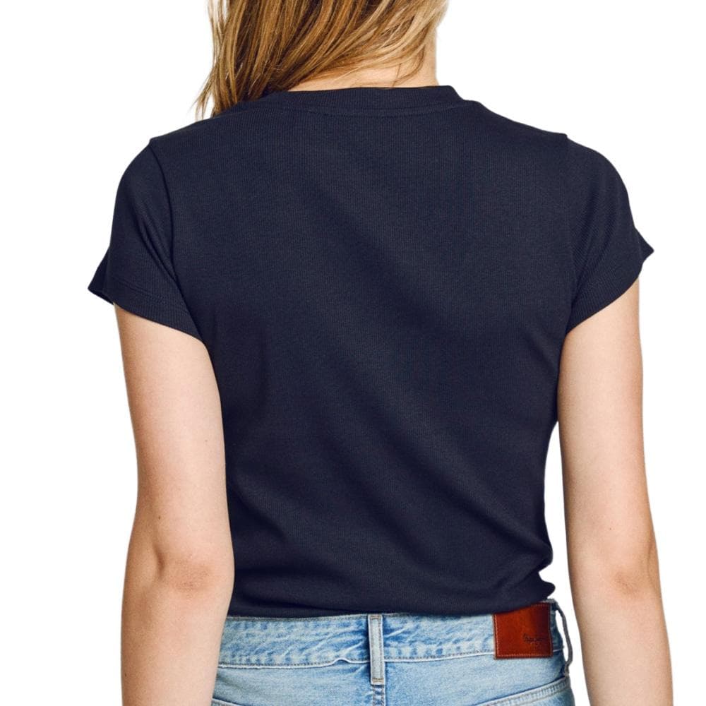 T-Shirt Marine Femme Pepe jeans PL506037 2