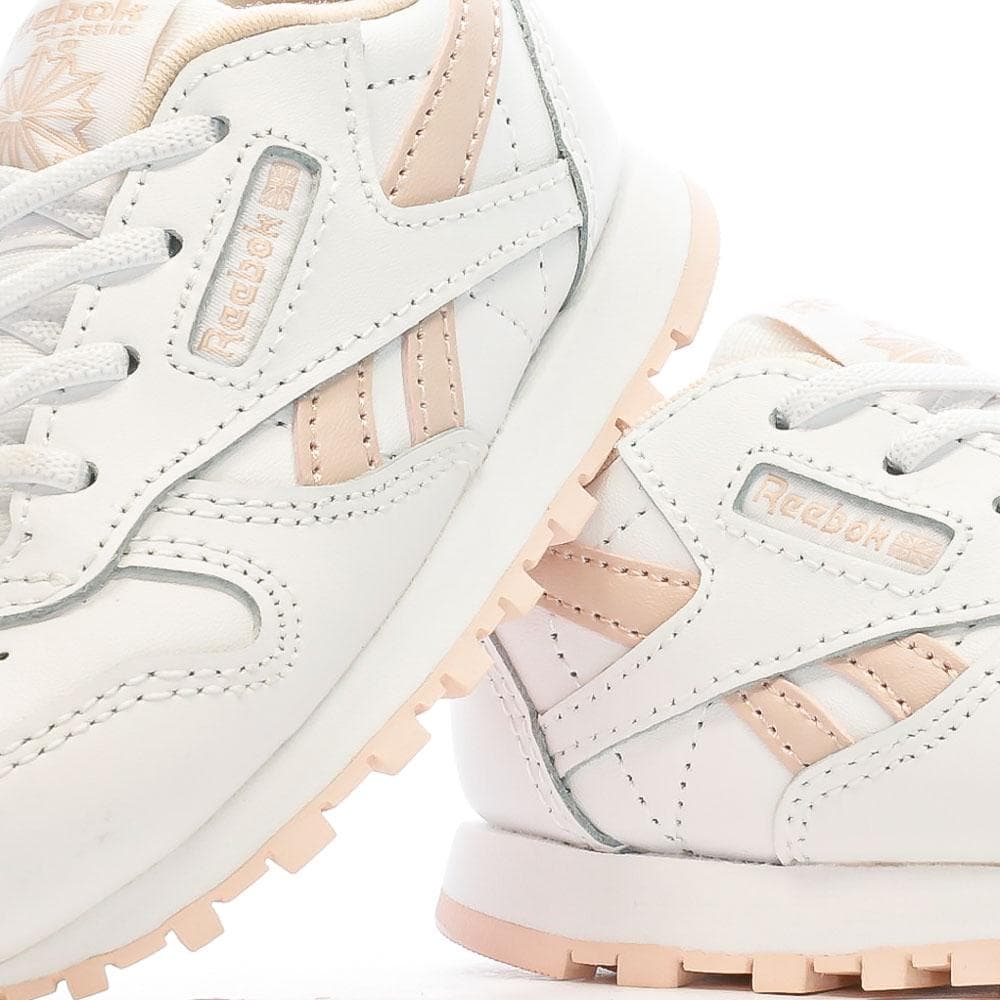 Baskets Blanches/Rose Fille Reebok Classic Leather 100069854 7