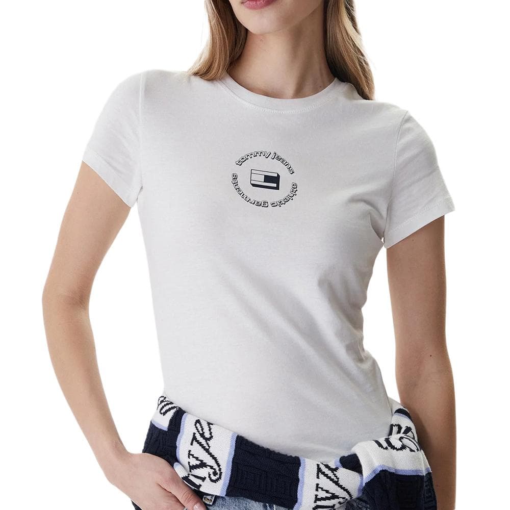 T-Shirt Blanc Femme Tommy Hilfiger Tjw Slim 1