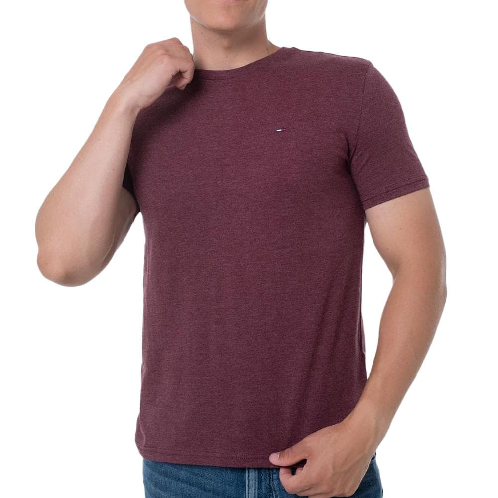 T-shirt Bordeaux Homme Tommy Hilfiger Tjm X Slim Jaspe 1