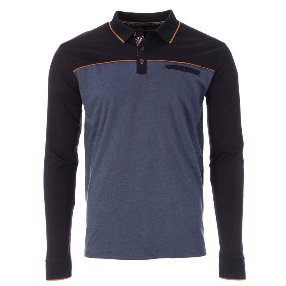 Polo Manches Longues Bleu Homme RMS26 91234 1