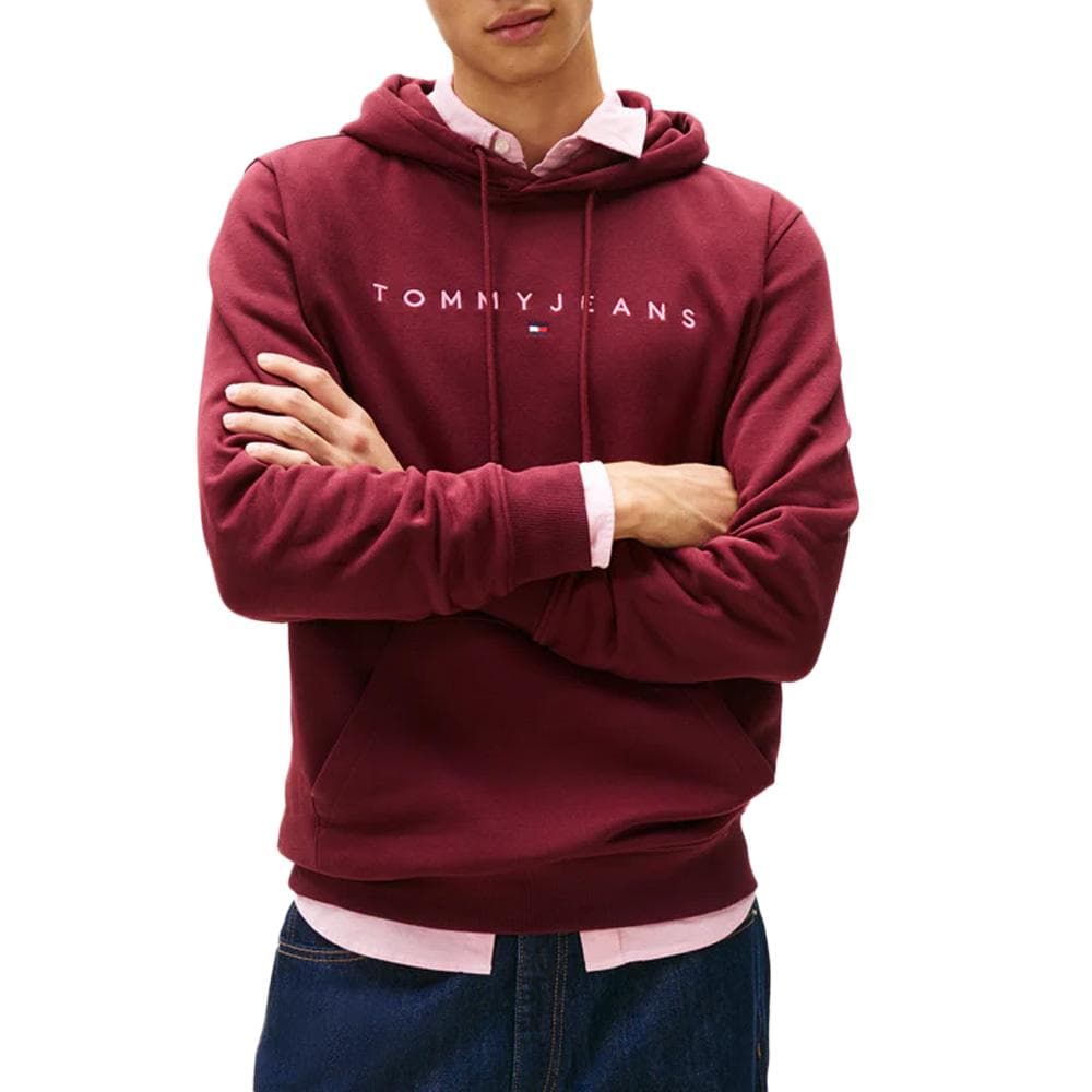 Sweat Bordeaux Homme Tommy Hilfiger Linear Logo 1